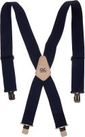 CLC Custom Leathercraft 110BLU Heavy-Duty Work Suspenders, Elastic Straps, One Size, Blue, Red (Option Select)