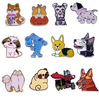 Kawaii Puppy Brooch badge Cute Cartoon Animal Puppies Enamel Pin Corgi Husky German Shepherd Dog Lover gift