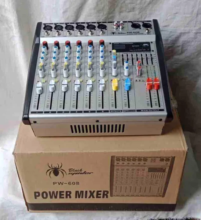 Black Spider PW608 Powered Mixer Lazada PH