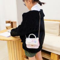 Handbag cute girl girl bag little girl new pearl messenger bag childrens bag girl cute rabbit 【APR】