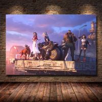 Final Fantasy 7เกม Tifa Cloud และ Aeris โปสเตอร์-ผ้าใบ Wall Art ภาพพิมพ์ตกแต่งสำหรับตกแต่งบ้านภาพวาดในห้องนั่งเล่น