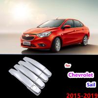 ฝาครอบมือจับโครเมี่ยมสำหรับ Chevrolet New Sail Nuevo 2015 ~ 2019สติ๊กเกอร์ตกแต่งรถยนต์แต่งรถยนต์2016 2018 2017