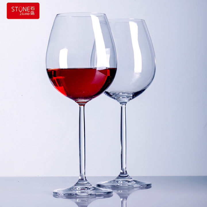 สโตนไอซ์แลนด์เซ็ตแก้วไวน์แดงเบอร์กันดีขนาดใหญ่สำหรับใช้ในบ้านแก้วคริสตัลขวดเหล้าองุ่น