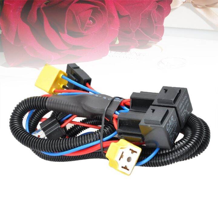 1PC Head Lamp Wiring Harness Car Wire H4 Headlight Booster Wiring