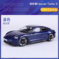 LI1:24 สูงกว่าสหรัฐอเมริกาจำลอง Porsche Taycan รถรุ่นรถสปอร์ตรุ่น Boy Boy ของขวัญเครื่องประดับ