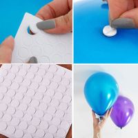 (TEX)100 Points Balloon Attachment Glue Dot Attach Balloons to Ceiling or Wall Stickers Birthday Party Wedding Decoration Supplies