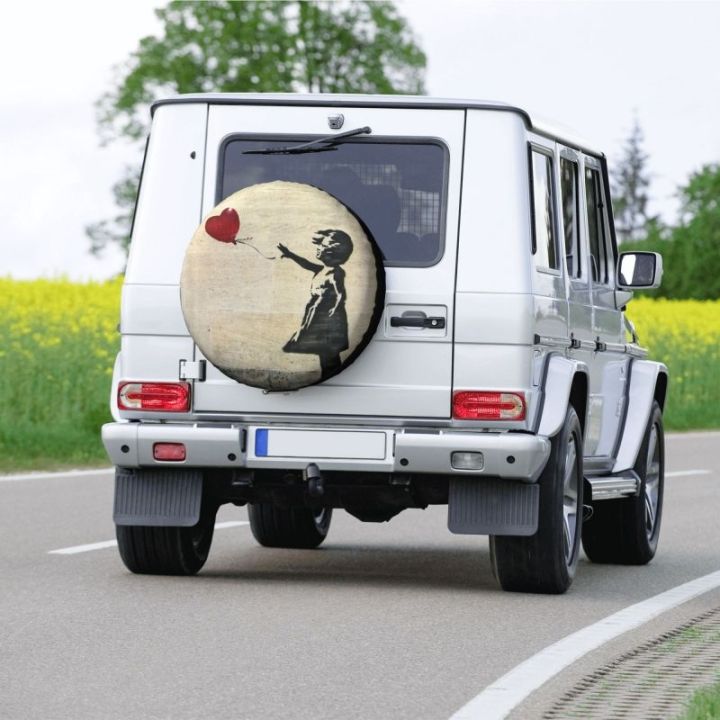 automobile-accessories-banksy-39-s-balloon-girl-sarung-ban-serep-สำหรับ-mitsubishi-pajero-jeep-rv-suv-banksy-สันติภาพของโลกล้อรถ14-quot-15-quot-16-quot-17-quot-inch
