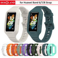 สายรัดซิลิโคนห่อหุ้มอย่างเต็มที่สำหรับ Huawei Band 8 สายรัดข้อมือแบบนุ่มสำหรับ Huawei Band 6 7