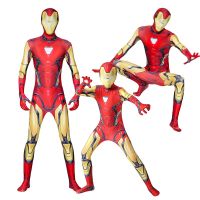 Kids Iron Man Costume Superhero Avenger Iron Man Cosplay Bodysuit Jumpsuit Zentai Suits Halloween Party Costume For Child Men