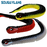 Sougayilang 5Pcs เหยื่อตกปลา13Cm 5G เหยื่ออ่อน Swimbait หนอนเหยื่อตกปลาซิลิโคนยางเหยื่อสำหรับปลาคาร์พเหยื่อตกปลา