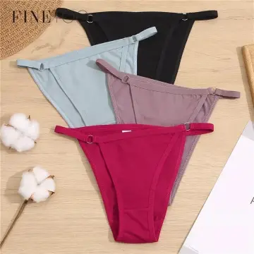 FINETOO Low-Rise Cotton Panties Women Bikini Underwear Sexy Hollow
