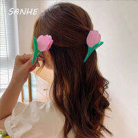 Sanhe ผู้หญิงออกแบบใหม่ที่มีสีสัน Acetic Tulip Daisy คลิปผม Claws ดอกไม้ Hairpin สำหรับผู้หญิงแต่งหน้า Bath อุปกรณ์เสริมผม