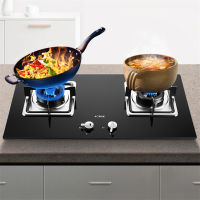 ครัวเรือนในตัวหม้อหุงก๊าซที่มีเตาอบ2เตาครัว Cooktop เตาแก๊สเหลวเตาแก๊สประหยัดพลังงานทำอาหารที่บ้านก๊าซ