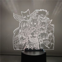 Fairy Tail Anime Table Lamps Acrylic LED Night Light Home Decorative Light Children Bedroom Atmosphere Visual Light Kids Gifts