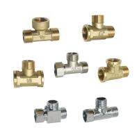 Brass 1/2 Male Female Thread Tee Connector T Type Plumbing 3 Way Water Splitter Pipe Fitting Coupler Adapter 1Pcs