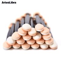 AriesLibra 20pcs Mirror Powder Brush for Nail Glitter Chrome Nail Mirror Powder Nail Art Tool Double-sided Sponge Held Brush Artist Brushes Tools