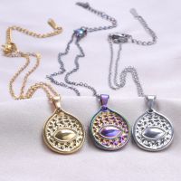 ZOE Necklace สร้อยคอสแตนเลสสำหรับผู้หญิง,สร้อยคอโซ่พร้อมจี้รูปดวงตาชั่วร้ายประดับคอเสื้อ100เป็นของขวัญ