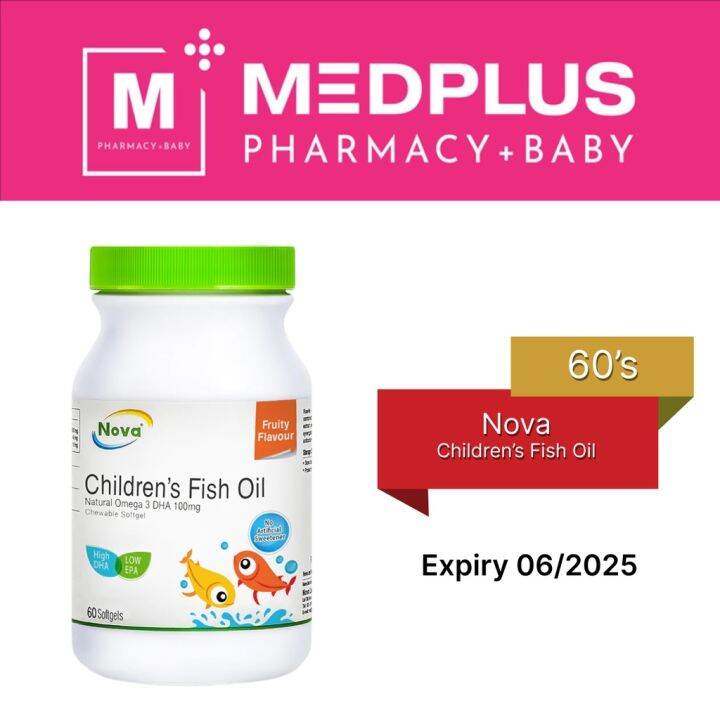 [EXPIRY 06/2025] Nova Children's Fish Oil 60's Lazada