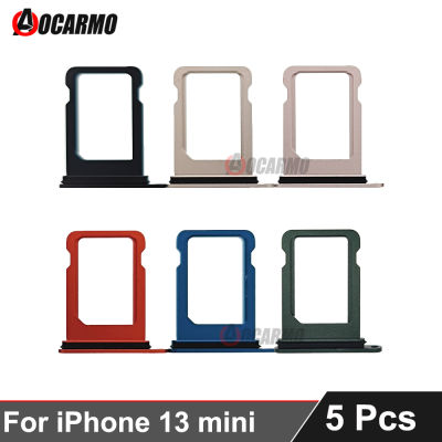 5 ชิ้น/ล็อตสำหรับ iPhone 13 mini 13 mini ซิมการ์ดถาดใส่ถาดอะไหล่สีดำเงินสีชมพูสีแดงสีฟ้าสีเขียว-fbgbxgfngfnfnx