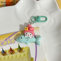 Muyouren พวงกุญแจขนาดเล็กน่ารัก Sanrio พวงกุญแจ Hello Kitty Kuromi pochacco พวงกุญแจเรซินเมโลดี้กระเป๋านักเรียนจี้ของขวัญสำหรับเพื่อน