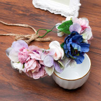 Haimeikang Headbands Simulation Flower Wreath Wedding Garland Headpiece Crown Kids Girl Women Floral Headdress Hair Accessories