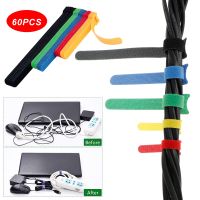 60pcs Releasable Cable Ties Colored Plastics Reusable Nylon Zip Bundle Cable Storage Management Device Computer Data Ties 2023