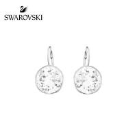 สวารอฟสกี้ Swarovski Stud Earrings BELLA Rhodium-plated Crystal-like texture Perforated Stud Earrings Womens fine jewelry