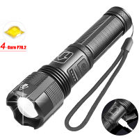 Brightest 4 Core P70.2 LED Flashlight Long Range Flashlight USB Rechargeable Torch 5 Modes Flashlight with Power Display