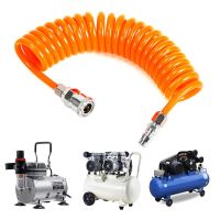 New Household Tool Flexible Collocation Fitting PU Recoil Hose Tube Spring Pipe Pneumatic Air Compressor Pipe Fittings Accessories