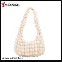 ?Quick Arrival?Fashion Pleated Armpit Bag Women Bubble Designer Travel Shoulder Handbag Purses?Arrive 1-3 Days?