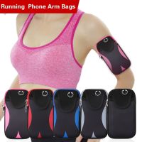 ◙ Running Phone Arm Bags Multifunctional Sports Outdoor Armband Pouch Zipper Waterproof Fabric For Mobile Phones Below 6.5 Inches