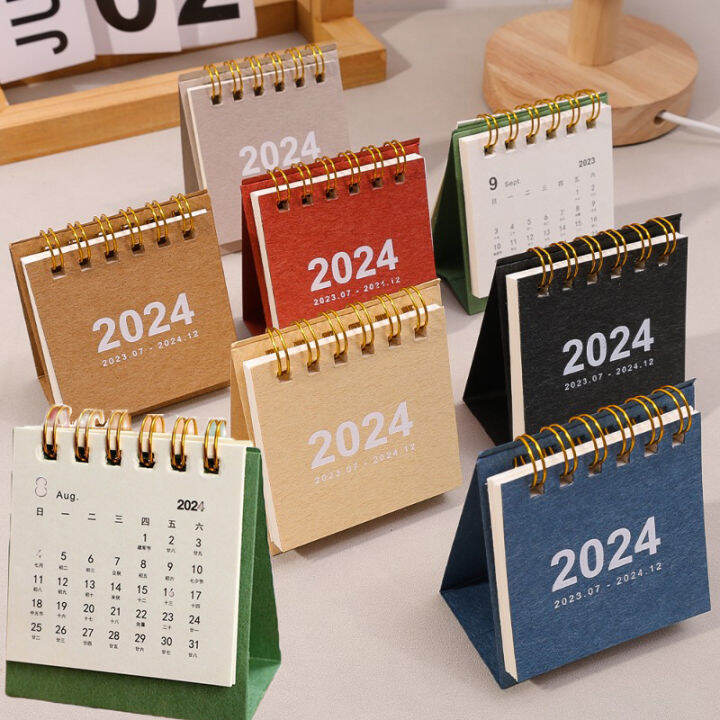 2024 Mini Minimalist Table Calender Yearly Monthly Planner Daily ...