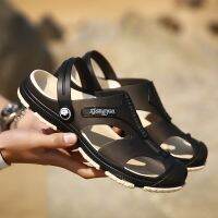 Sandals Men Outdoor Soft Sole Hollow Slippers Non-slip Lightweight Sandals Big Size Male High Quality Casual Beach Shoes