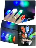 LASER FINGER BEAM แหวนเรืองแสงเลเซอร์ ของเล่นสำหรับงานปาร์ตี้ งานรื่นเริง ของเล่นสัตว์เลี้ยง 4 สี ใส่ได้4นิ้ว มีสวิทปิดเปิด