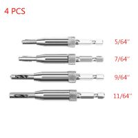 [2023ร้อน] 4ชิ้น HSS ศูนย์กลางตัวเองการเจาะบานพับบิตตั้งประตูตู้5/64 "7/64" 9/64 "11/64" บิตเจาะกลาง