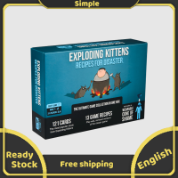 สูตรอาหาร Exploding Kittens สำหรับเกมกระดานทำลายเอกสารเกมกระดานสำหรับเพื่อนปาร์ตี้เวอร์ชั่นภาษาอังกฤษเกมกระดานการ์ด