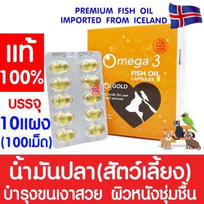 *แท้100%* โอทรีโกลด์ O3gold น้ำมันปลา (1กล่อง10แผง) O3 gold วิตามิน บำรุงผิว บำรุงขน แก้ขนร่วง สุนัข แมว นก หมา ชนิดแคป Premium Fish oil แชมพูสมุนไพร เรื้อน