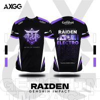 2023 In stock AXGG "Genshin Impact - Raiden" Gaming T-Shirt，Contact the seller to personalize the name and logo