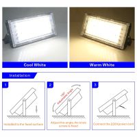 4pcslot 50W Led Flood Light AC 220V 230V 240V Outdoor Floodlight Spotlight IP65 Waterproof LED Street Lamp Landscape Lighting