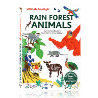 Original English Picture Book Ultimate spotlight series rain forest animals hardcover three-dimensional book of tropical rain forest animals children aged 3-6 years old English Enlightenment cognition toy book nature Encyclopedia