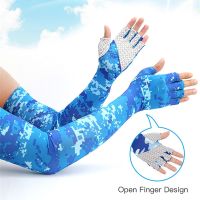 Sunscreen Ice Sleeves Sun Uv Protection Cycling Accessories Riding Sun Protection Gloves 1 Pair Five-finger Gloves Polyester