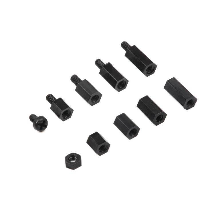 180pcs-screwsm3-set-mixed-female-male-hex-nylon-standoff-spacer-column-for-pcb-motherboard-fixed-plastic-spacing-hardware-parts-nails-screws-fastener