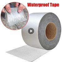 ▽◇✖ 5m Waterproof Tape High Temperature Resistance Aluminum Foil Thicken Tape Wall Pool Roof Crack Duct Repair Sealed Self Tape