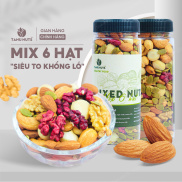 Hạt dinh dưỡng mix 6 loại hạt TANU NUTS hũ 350g granola siêu hạt gồm hạnh