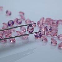 Synthetic Nano Gemstone Pink  round cut 10 mm. 1 Pcs/Pack หินนาโนชมพู พลอยสังเคราะห์ผ่านการเจียระไนแล้ว สำหรับทำเครื่องประดับ ขนาด 10 มม. 1 ชิ้น/แพ็ค