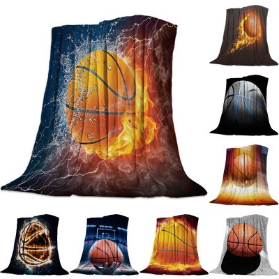 （in stock）Basketball Lightning Bed Blanket Wool Spray Throw Package Lightweight All Season Durable Velvet Warm and Comfortable Snooker Large（Can send pictures for customization）