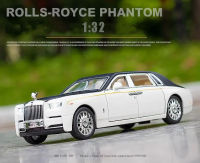 ม้วน1:32-Royce Phantom ของเล่นโมเดลรถ DieCast จำลอง Diecasts และยานพาหนะของเล่นเสียง F369ของขวัญของเล่นสำหรับสะสม