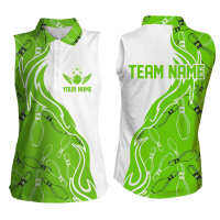 2023 new arrive- Custom sleeveless Bowling Shirt for women, personalized bowling team polo shirt