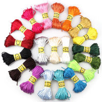 20 เมตร/ล็อต 20 สีถัก Macrame ผ้าไหมซาตินไนลอนเชือก DIY Knot เครื่องประดับสร้อยข้อมือผลการค้นหาประดับด้วยลูกปัดด้าย 2 มม.-huangjianping