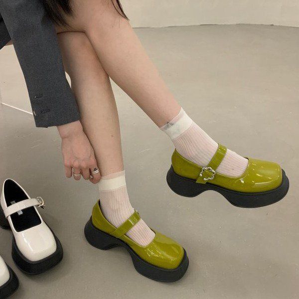 รองเท้าเด็กผู้หญิงพื้นหนา-mary-jane-เพื่อเพิ่มสไตล์เฉพาะรองเท้าหนังขนาดเล็กใส่สบายและทันสมัย